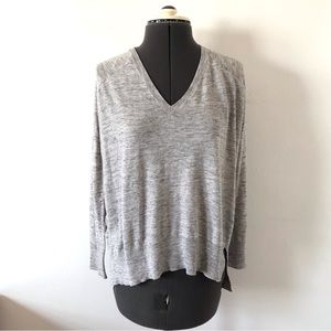 🎀 5/$25 Mango light gray v-neck sweater sz XS